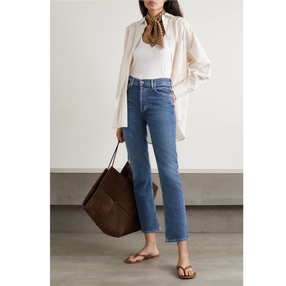 Citizens of humanity charlotte high rise straight jeans hold on indigo blue - Picture 4 of 16